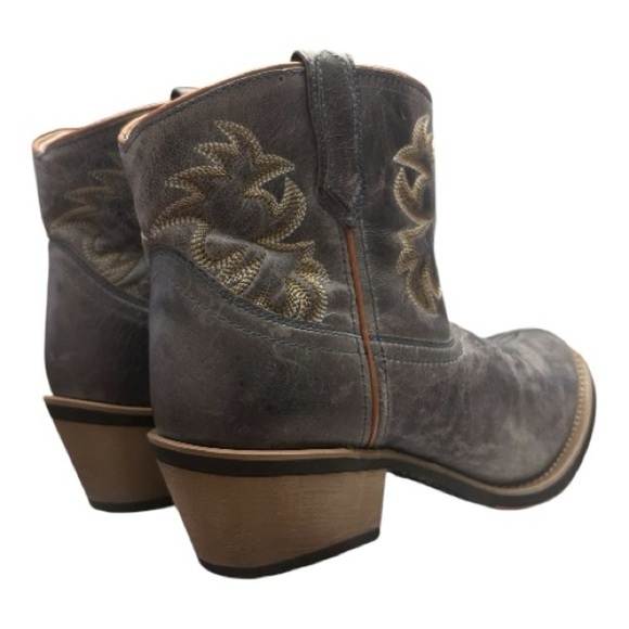 Laredo Women’s Sapphrye Blue Gray Round Toe Cowboy Booties Boots Size 9M - Picture 2 of 14